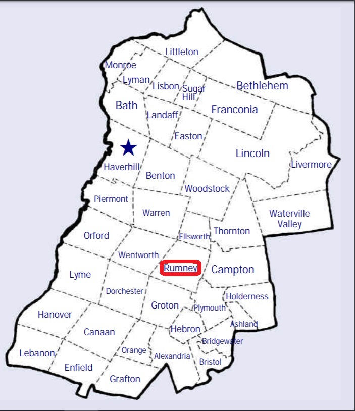 Map showing Rumney